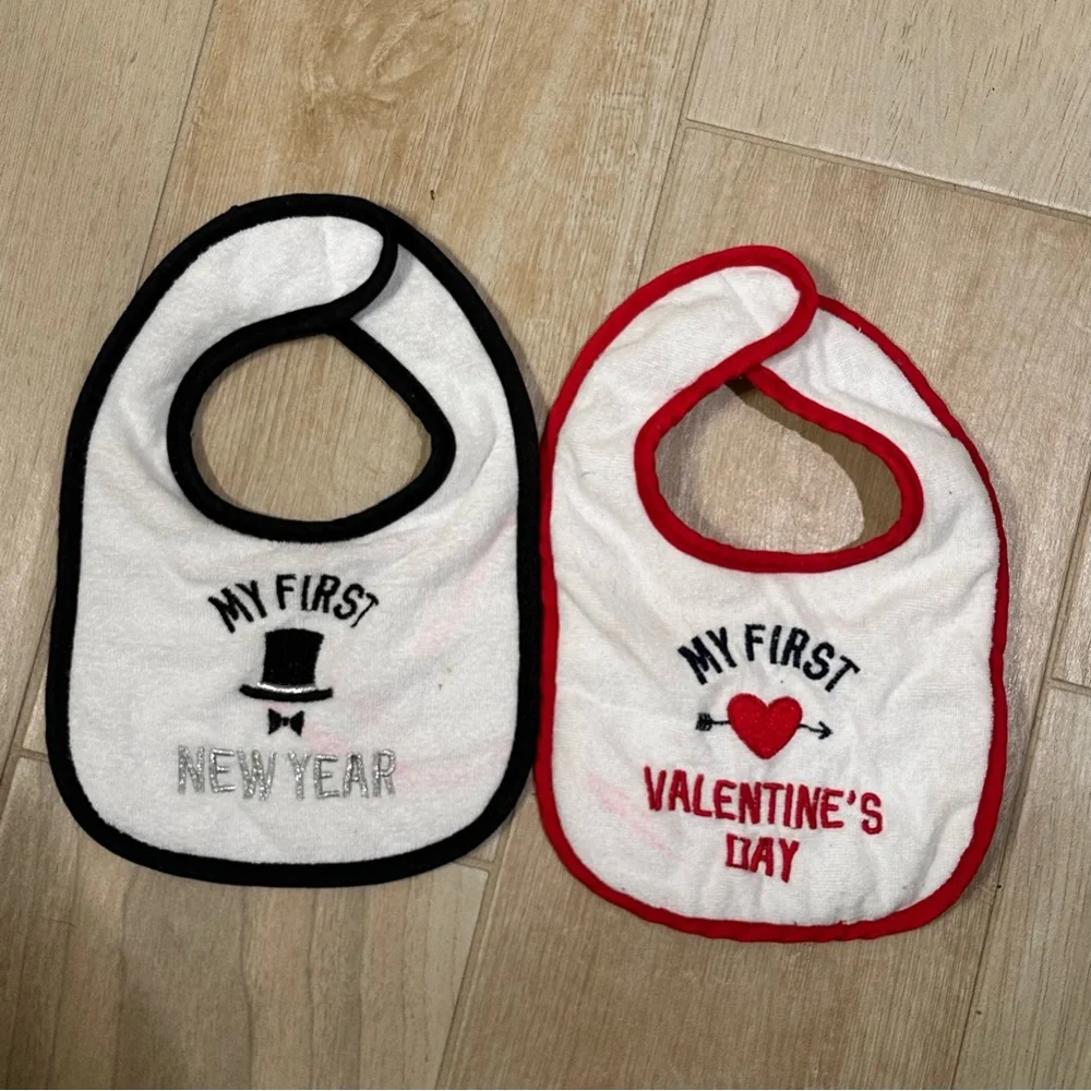 Set of 11 Holiday Baby Bibs